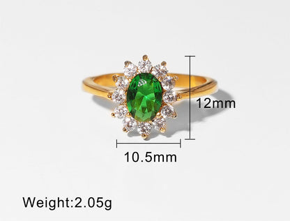 Waterproof Wedding Luxury Women Oval Ring