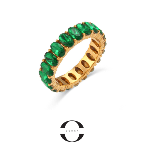 Oval Emerald Gold Ring