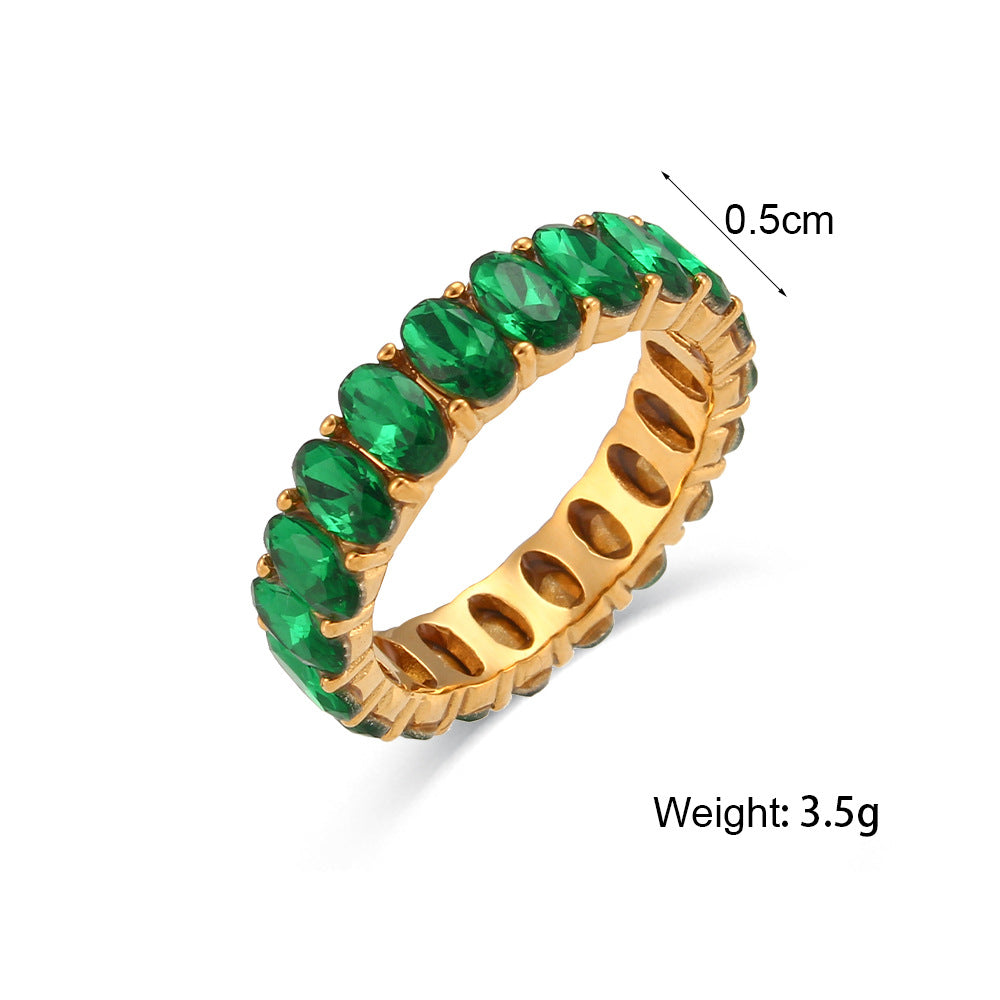 Oval Emerald Gold Ring